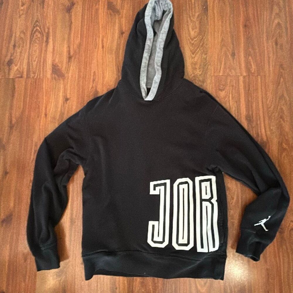 Michael Jordan black white gray hoodie sweatshirt mens hoodie. Size s